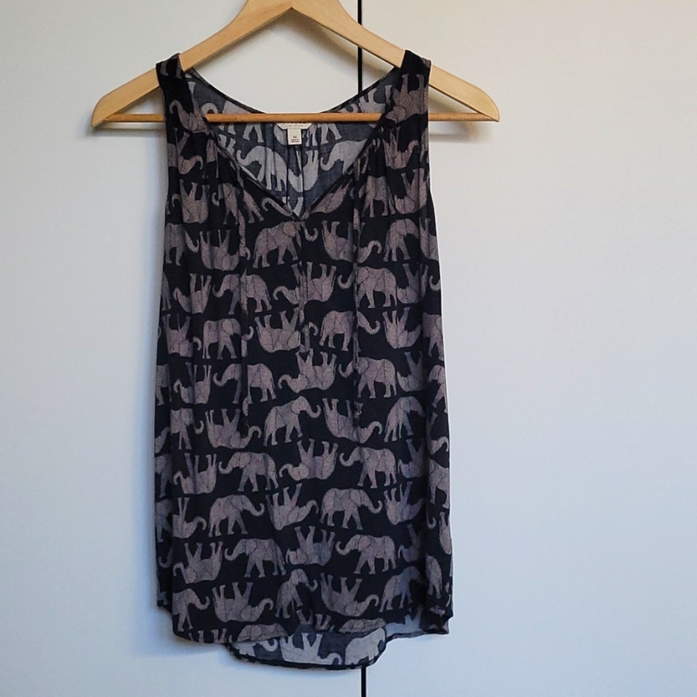 Sonoma Boho Tribal Elephant Tank top blouse